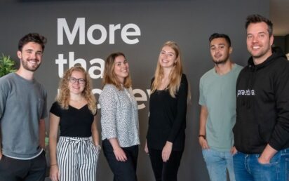 (L to R) Stefano Smith, Grace Sanderson, Jess Jackson, Emily Bourne, Michael Rees, David Foreman (MD)