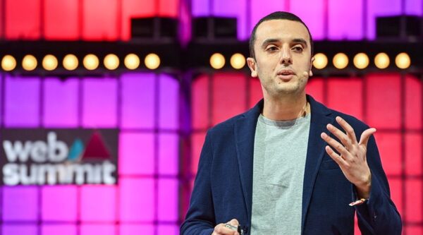 Credit: Ben McShane/Web Summit. Ali Hamriti, Co-founder & CEO, Rollee, on Centre Stage during day one of Web Summit 2022