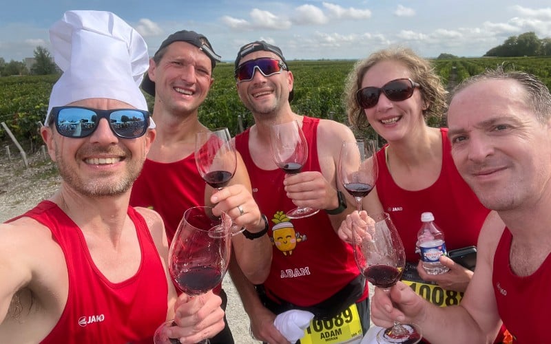 Andy Nicol at the Marathon Du Medoc