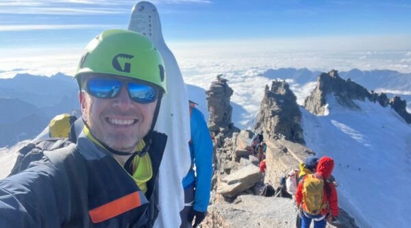 Andy Nicol climbing Gran Paradiso