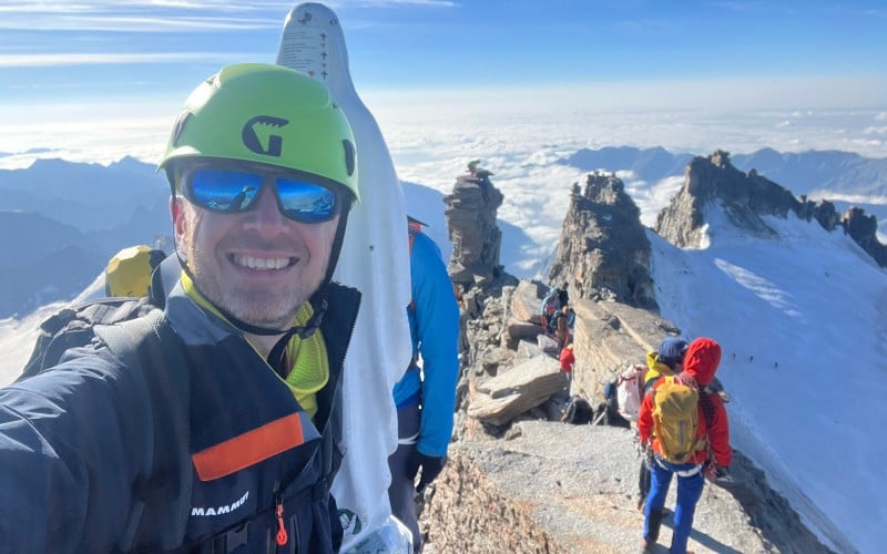Andy Nicol climbing Gran Paradiso