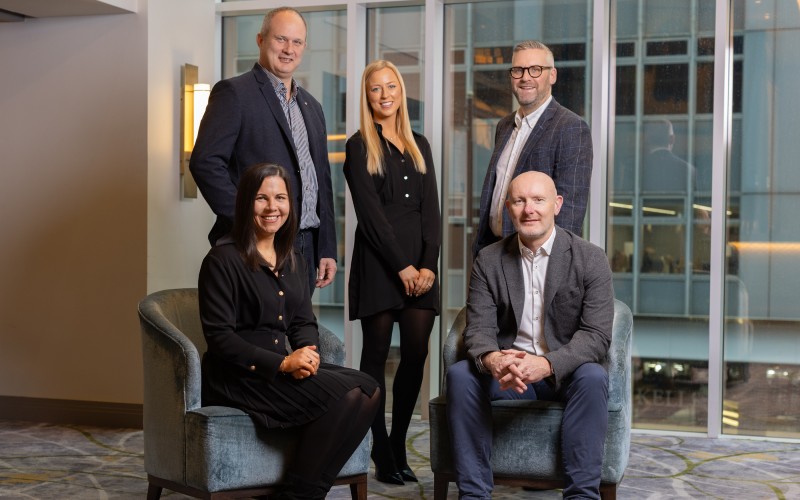 Whiterock’s Growth Capital Fund team (L-R back row) Graham Ferguson, Sarah Toner, David McCurley_ (seated) Jenna Mairs and Paul Millar